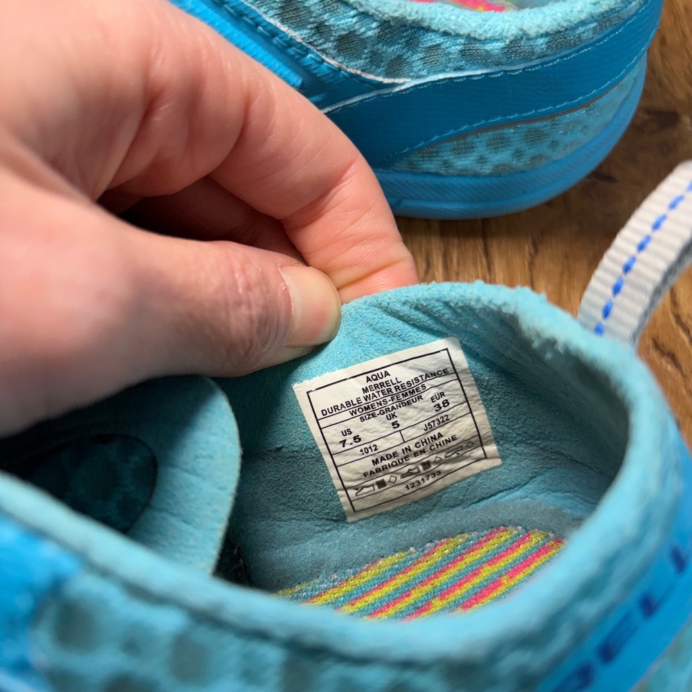 Merrell Women's Crush Glove Minimalist Aqua Cross-Training Shoes J57322 Sz 7.5 - Picture 2 of 12